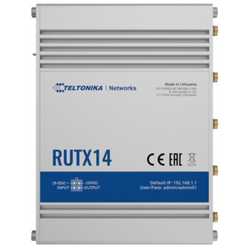 Ruter Teltonika Networks RUTX14 / Dual SIM 4G/LTE Wi-Fi Industrial