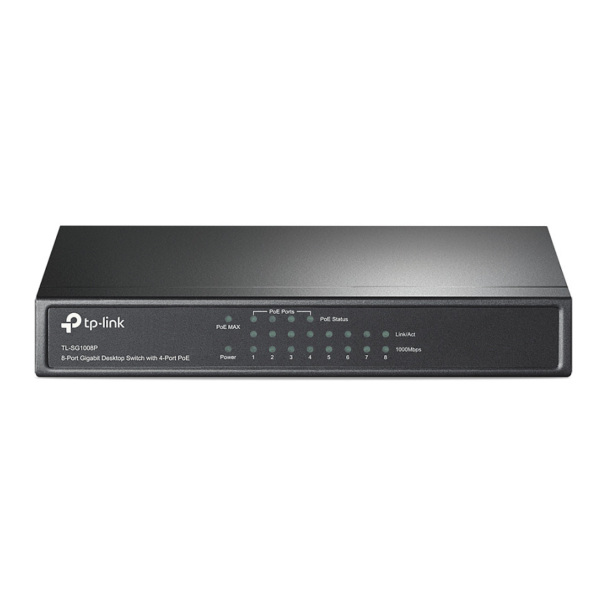 TP-Link TL-SG1008P 8-Port Gigabit PoE+ Switch me 4x PoE Ports 64W Unmanaged Desktop Network Switch