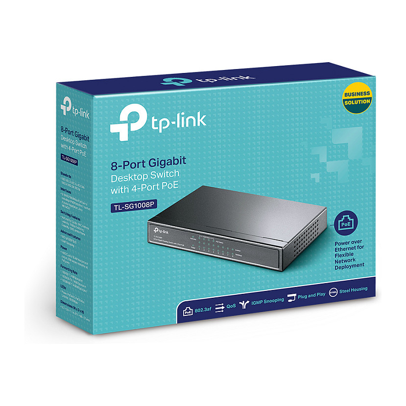 TP-Link TL-SG1008P 8-Port Gigabit PoE+ Switch me 4x PoE Ports 64W Unmanaged Desktop Network Switch - Figura 5