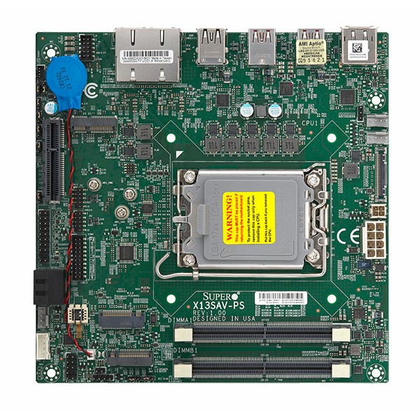Pllakë Amë MB Server Supermicro X13SAV-PS. Mini ITX. Alder Lake SoC.LGA1700. PCIe