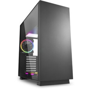 Kasë Sharkoon Pure Steel ARGB ATX/E-ATX 1xGlas – Zezë