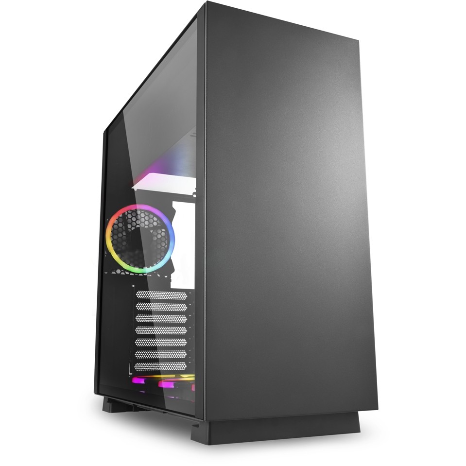Kasë Sharkoon Pure Steel ARGB ATX/E-ATX 1xGlas – Zezë