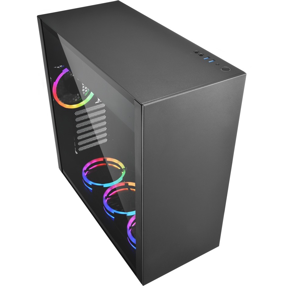Kasë Sharkoon Pure Steel ARGB ATX/E-ATX 1xGlas – Zezë - Figura 3