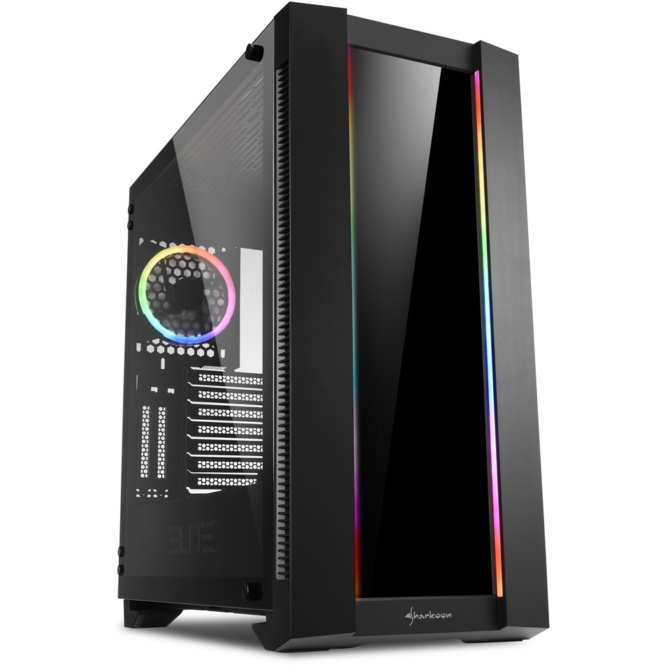 Kasë Sharkoon Elite Shark CA200G ATX/E-ATX 1xGlas – Zezë