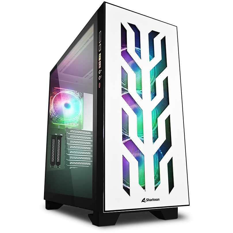 Kasë Sharkoon Elite Shark CA300T ATX/E-ATX 2xGlas – Bardhë