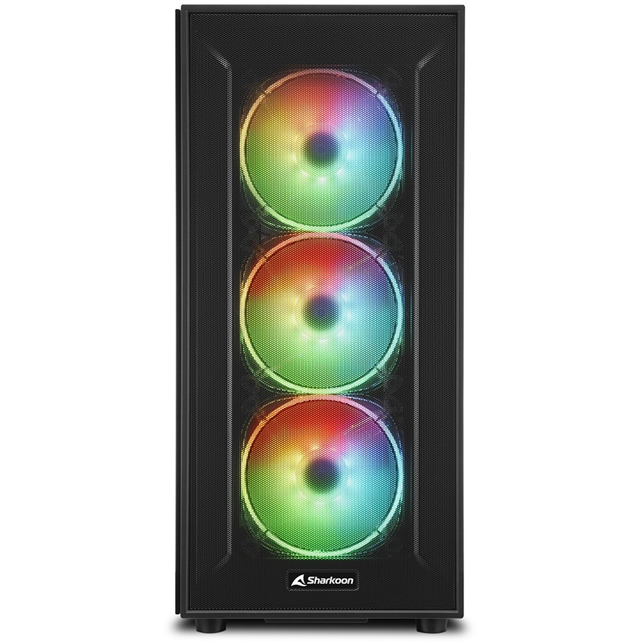 Kasë Sharkoon TG6M RGB ATX 1xGlas – Zezë - Figura 2