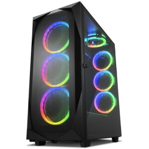 Kasë Sharkoon REV300 ATX/E-ATX 2xGlas – Zezë