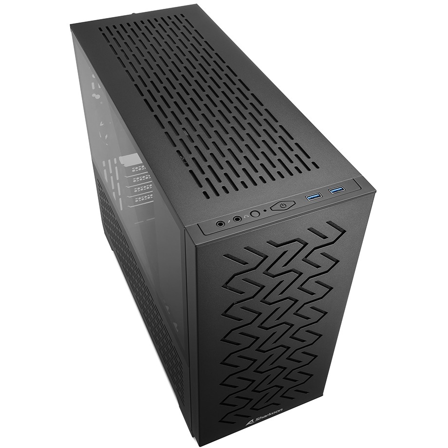 Kasë Sharkoon MS-Z1000 mATX/ITX 1xGlas – Zezë - Figura 3