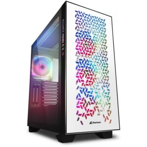 Kasë Sharkoon Elite Shark CA300H ATX 2xGlas – Bardhë
