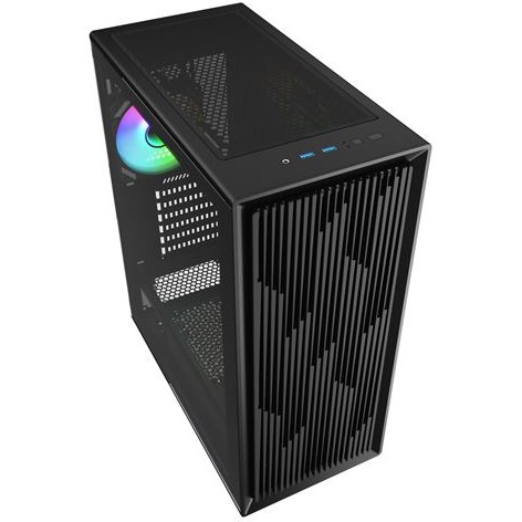 Kasë Sharkoon VK2 RGB ATX 1xGlas – Zezë - Figura 3