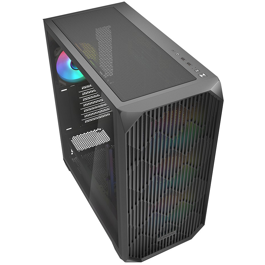 Kasë Sharkoon AK4W RGB ATX 1xGlass - Zezë - Figura 3