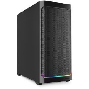 Kasë Sharkoon AK5M RGB ATX 1xMetal - Zezë