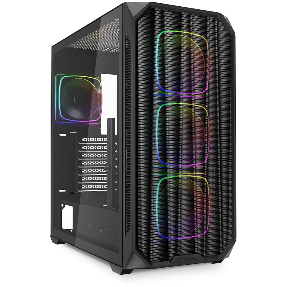Kasë Sharkoon AK5M RGB ATX 1xMetal - Zezë
