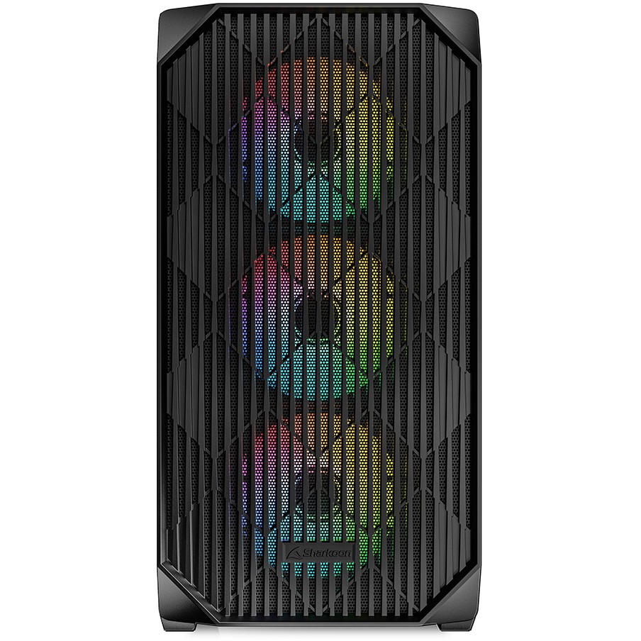 Kasë Sharkoon MK3 RGB Micro-ATX 1xGlass - Zezë - Figura 2