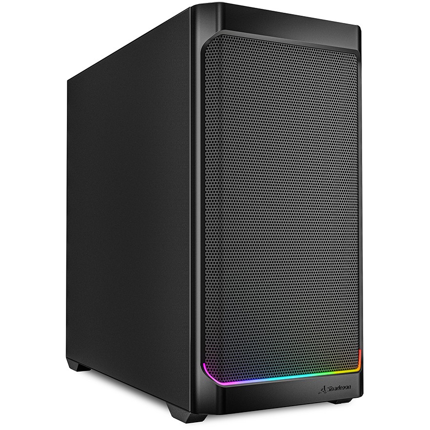 Kasë Sharkoon MK4 RGB Micro-ATX 1xMetal - Zezë