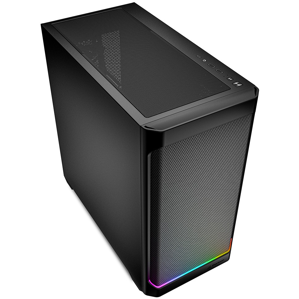 Kasë Sharkoon MK4 RGB Micro-ATX 1xMetal - Zezë - Figura 3