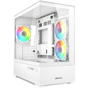 Kasë Sharkoon MK6 RGB Micro-ATX 1xGlass - Bardhë