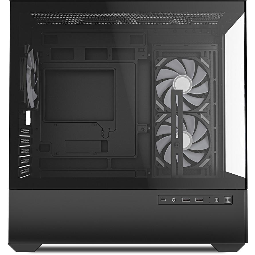Kasë Sharkoon MK6 RGB Micro-ATX 1xGlass - Zezë - Figura 4