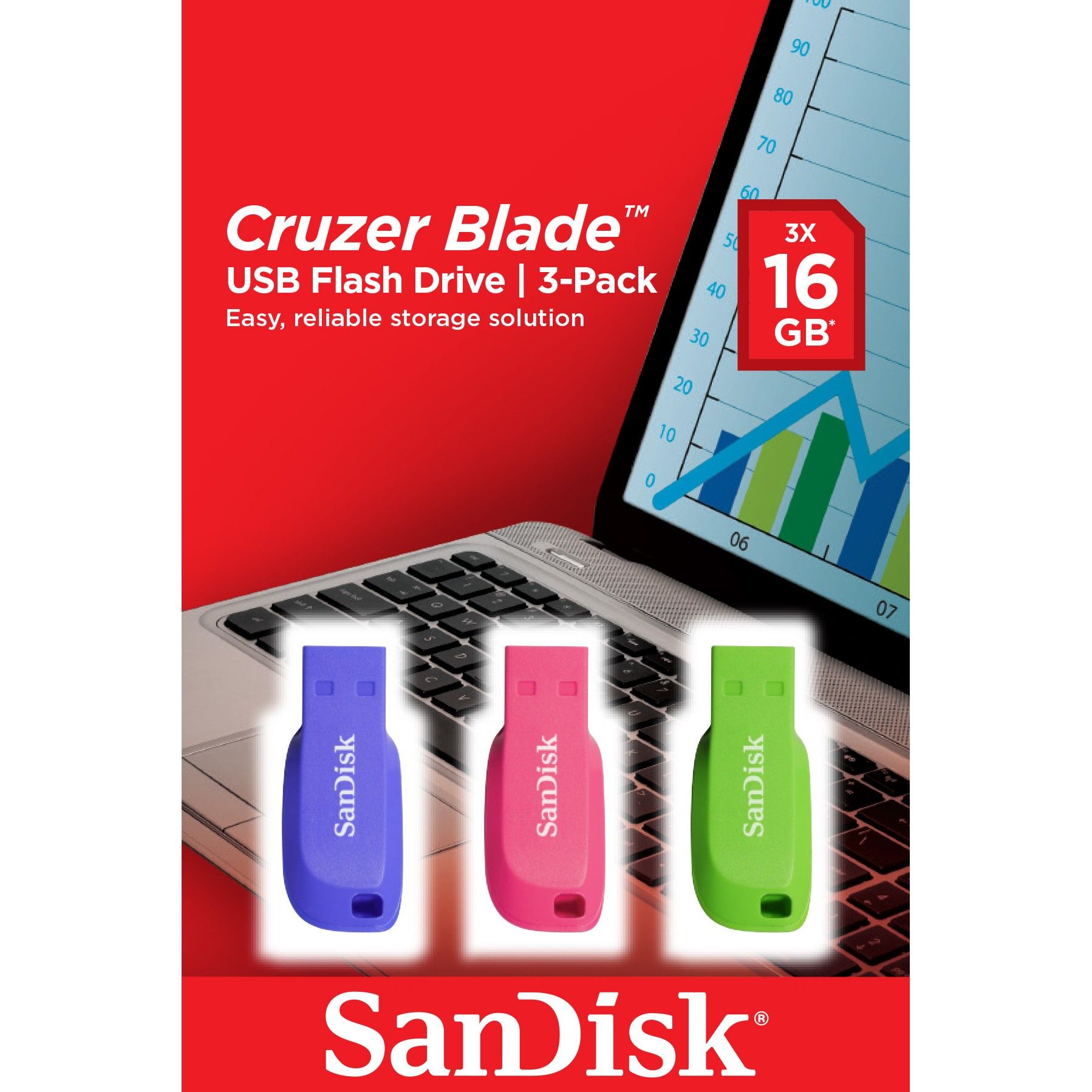USB Flash Drive STICK SANDISK CRUZER BLADE - Figura 2