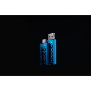 USB Flash Drive STICK 32GB Kingston IronKey Keypad 200 - Blu
