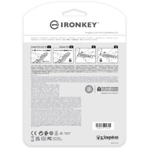 USB Flash Drive STICK 256GB Kingston IronKey Keypad 200 - Blu