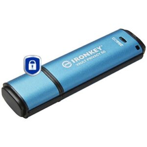 USB Flash Drive STICK Kingston 256GB IronKey Vault Privacy 50 - Blu