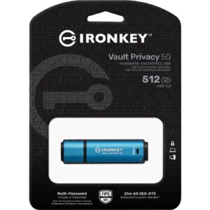 USB Flash Drive STICK 512GB Kingston IronKey Vault Privacy 50 - Blu