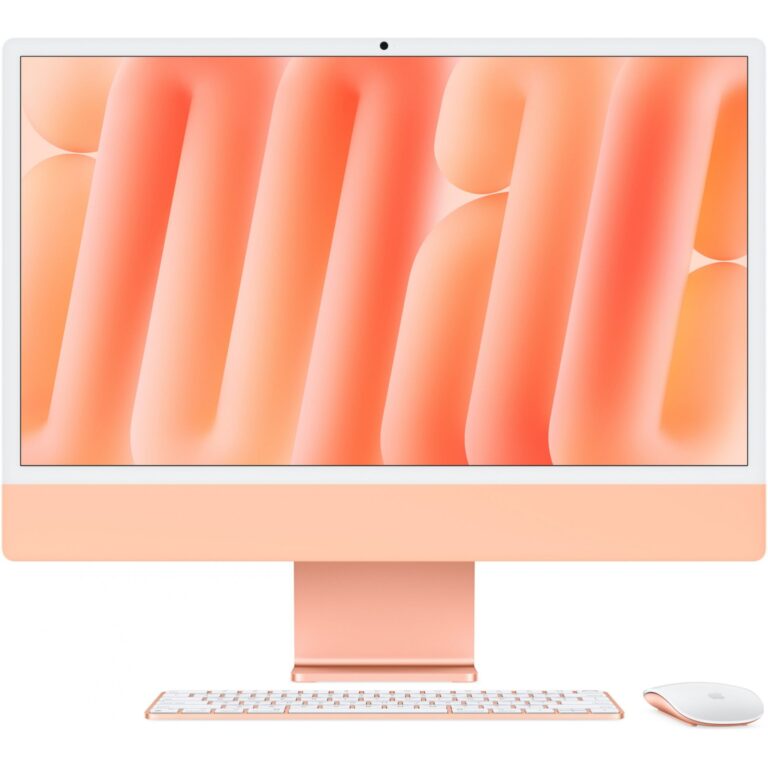 iMac M4 Z1EW 23.5″ Standard glass / CPU 10 / GPU 10 / 16GB N.E. / 16GB / 512GB / Gbit Eth / Magic Mouse & Numeric Keyboard / TID DE – Orange