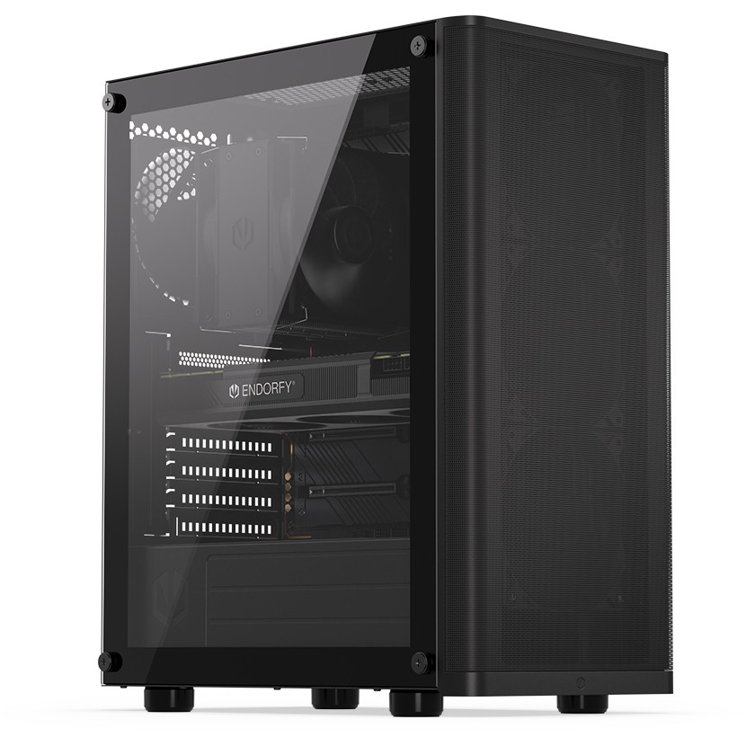 Kasë ENDORFY Ventum 200 Air TG Mid Tower - Zezë - Figura 2