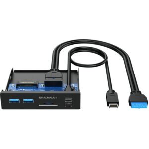 GRAUGEAR Multi Front Panel USB Hub + Lexues Kartash / Type‑C USB