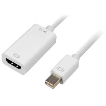 Kabllo DisplayPort Sharkoon Mini → HDMI 15 cm - Bardhë