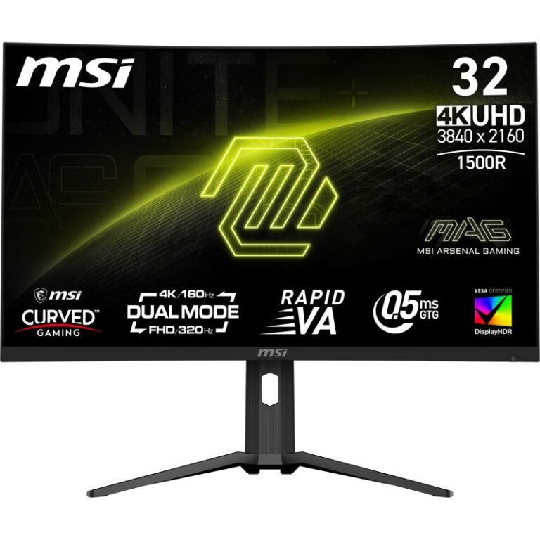 Monitor Gaming MSI MAG 321CUPDFDE Curved / 31.5" 4K UHD 160Hz 0.5 ms / HDMI, DisplayPort / e zezë