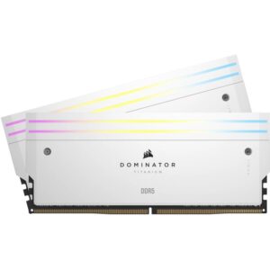 RAM Memorie DDR5 Corsair Dominator Titanium RGB 64GB / 6400MHz CL32 Kit / Bardhë