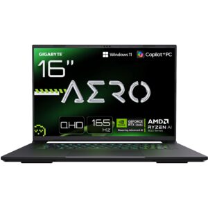 Laptop Gaming Gigabyte Aero X16 1VH93DEC64AH / Ryzen Al 7 350 / 32GB DDR5 / 1TB / 16" WQXGA IPS / RTX 5060 8GB / Zezë