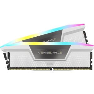 RAM Memorie DDR5 CORSAIR 32 GB /6200 MT/s – CL36 – VENGEANCE RGB / Bardhë