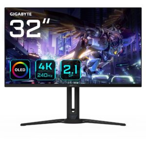 Monitor Gaming GIGABYTE AORUS FO32U2P / 31.5" / Ultra HD OLED / 240Hz / 0.03 ms / 2xHDMI + DP / Zezë