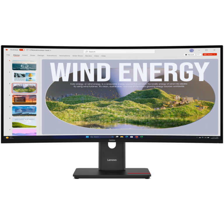 Monitor LENOVO ThinkVision T34WD‑40 / 34"/ UltraWide Quad HD VA / Curved / LED / 120 Hz / 5 ms / DisplayPort + HDMI + USB – Zezë
