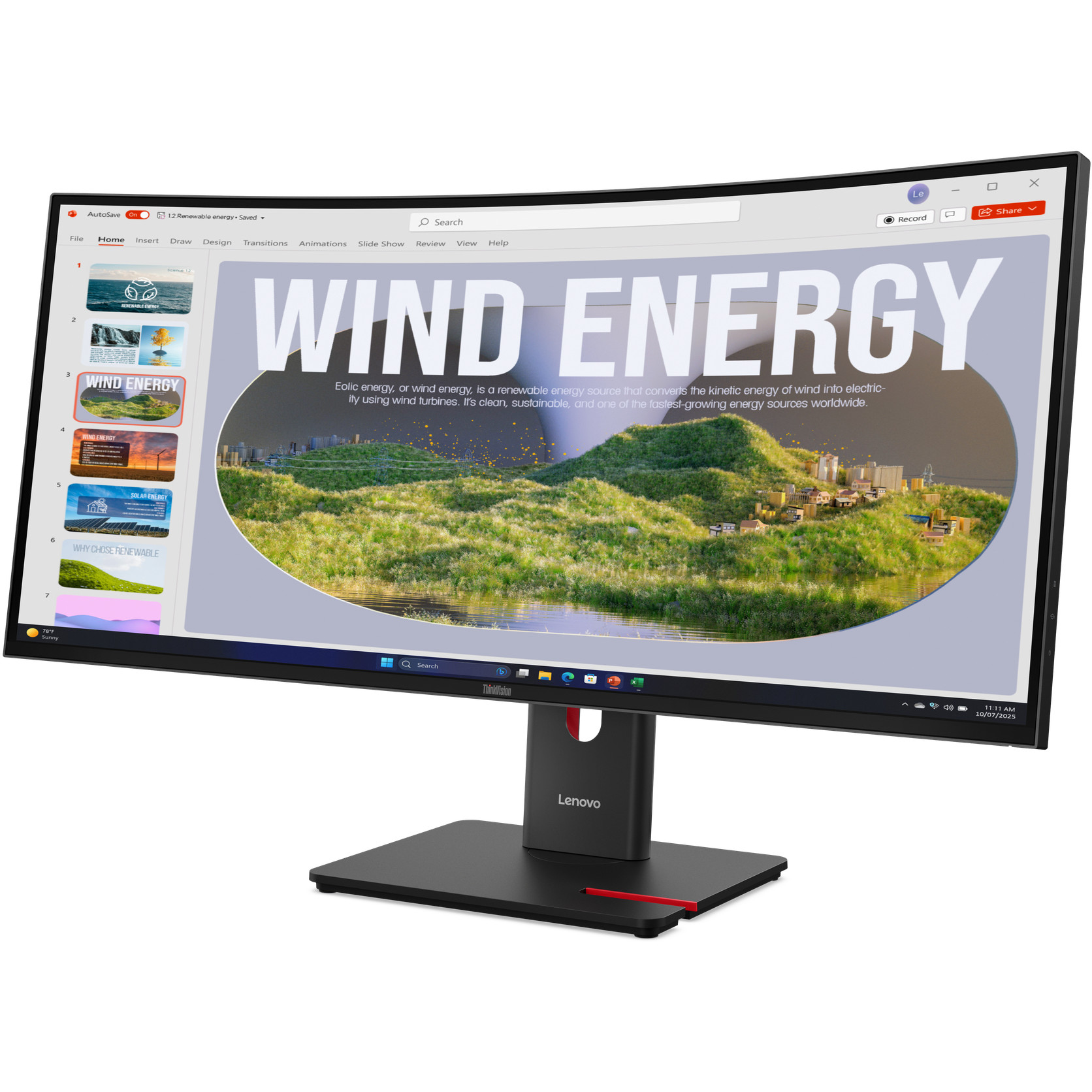 Monitor LENOVO ThinkVision T34WD‑40 / 34"/ UltraWide Quad HD VA / Curved / LED / 120 Hz / 5 ms / DisplayPort + HDMI + USB – Zezë - Figura 2