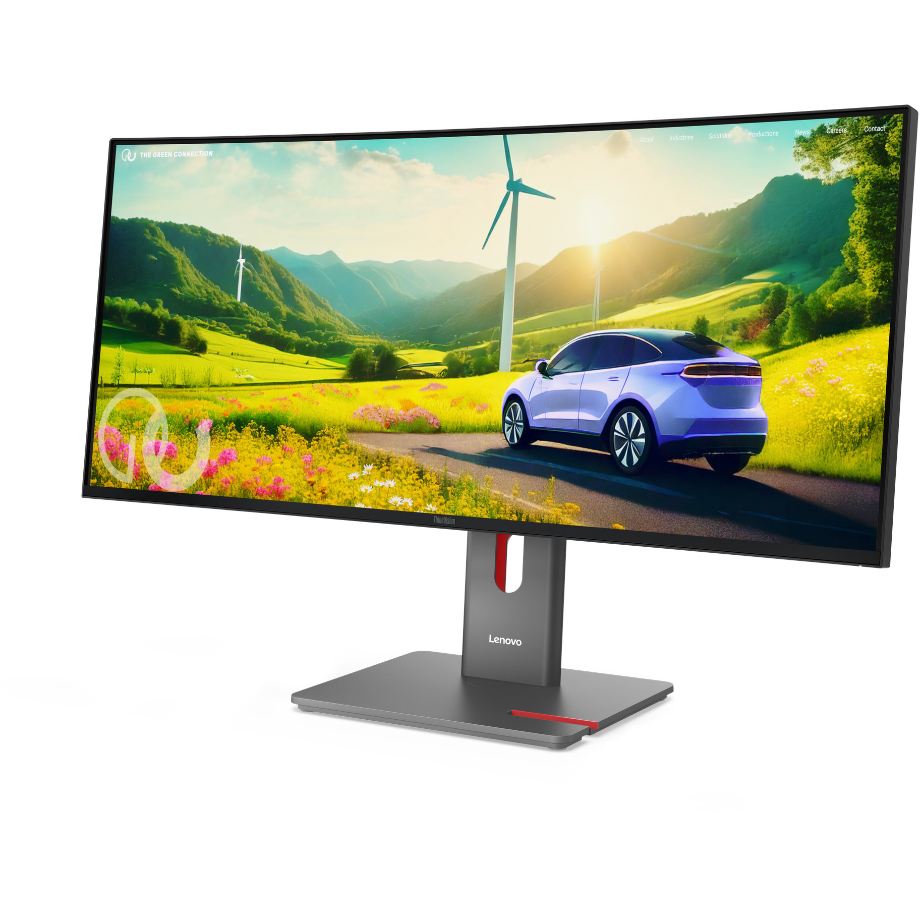 Monitor LENOVO ThinkVision P34WD‑40 / 34"/ Wide Quad HD IPS / LED / Curved / 120 Hz / 6 ms / USB + HDMI + DisplayPort – Gri - Figura 2