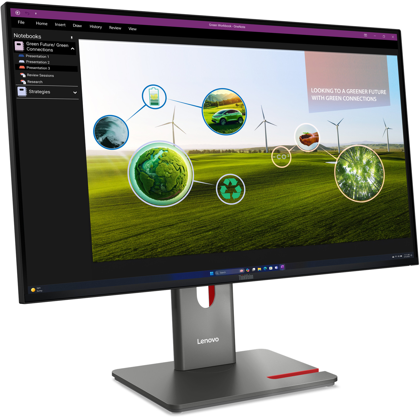 Monitor Gaming LENOVO ThinkVision P27Q‑40 / 27"/ Quad HD IPS / LED / 120Hz / 4 ms / HDMI + DisplayPort + USB – Gri - Figura 4