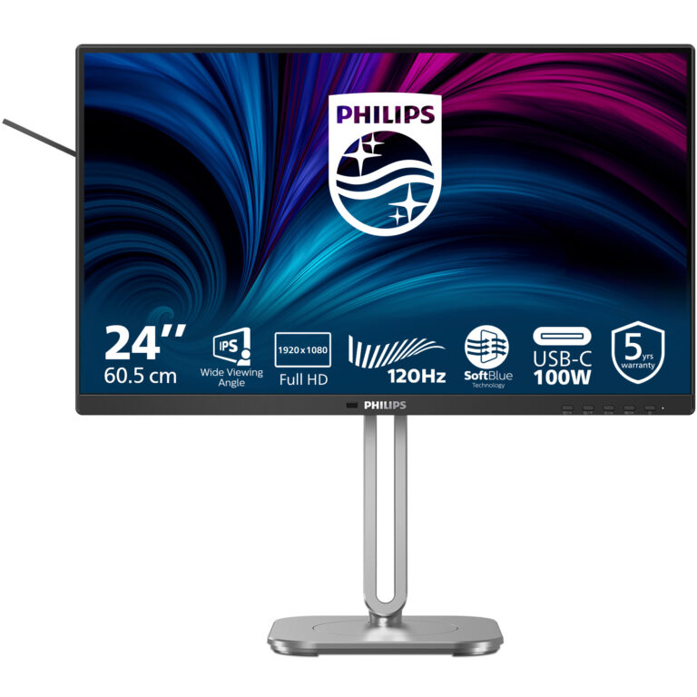 Monitor Philips 24B2U4301/00 / 23.8"/ Full HD IPS / LCD / 120Hz / 4ms /  HDMI + DisplayPort + USB - Gri