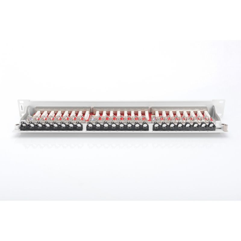 Aksesorë për rrjet DIGITUS / Patch Panel / 1U / 24-Port / Cat6a Shielded - Gri e hapur - Figura 3