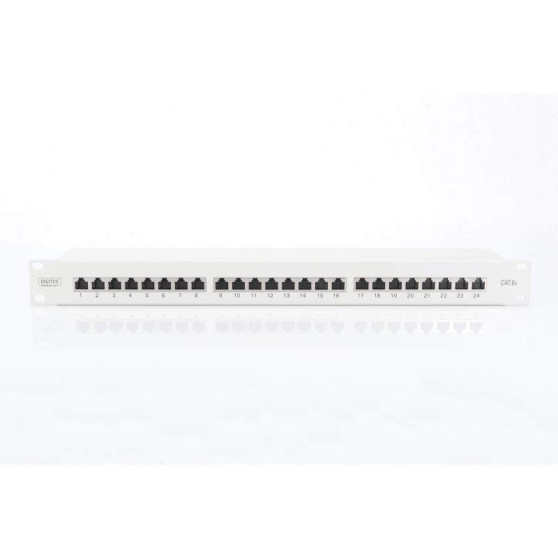 Aksesorë për rrjet DIGITUS / Patch Panel / 1U / 24-Port / Cat6a Shielded - Gri e hapur - Figura 2