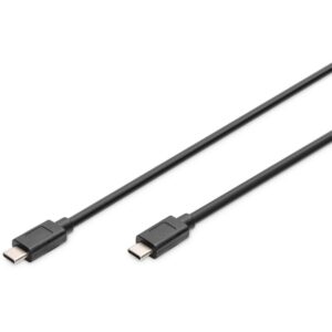 Kabllo USB DIGITUS 3.1 Type‑C në Type‑C Plug/Plug 1.0m - Zezë