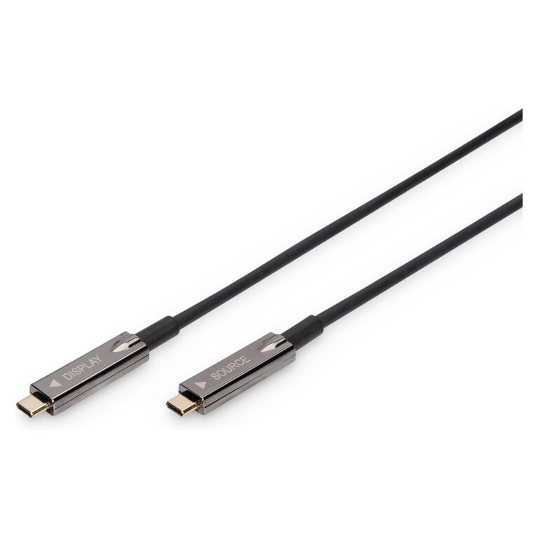 Kabllo USB-C DIGITUS 4K USB 3.1 Type-C AOC AV Connection Cable / 15 m - Zezë