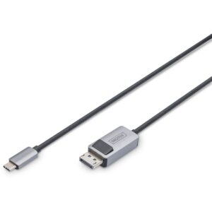 Kabllo USB DIGITUS 3.0 Type‑C në DisplayPort Plug/Plug 8K Bidirectional 3m - Zezë