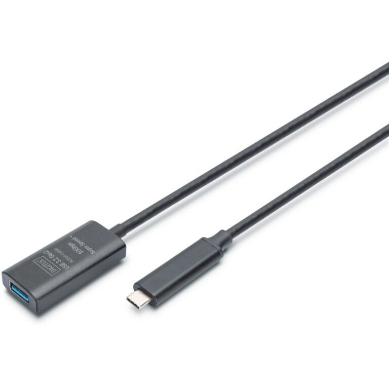 Kabllo USB DIGITUS USB-C to USB-A Extension Cable Plug/Socket 10G/ 5.0m