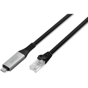 Kabllo USB DIGITUS 3.2 në RJ45 Ethernet S/FTP 1 Gbit/s 15m