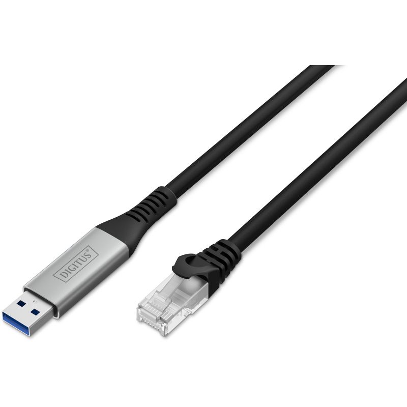 Kabllo USB DIGITUS 3.2 në RJ45 Ethernet 1 Gbit/s 10m