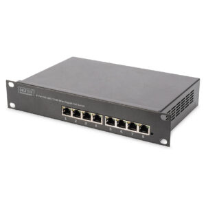 DIGITUS DN-95317 8-Port Gigabit PoE+ Switch 80W Unmanaged 10 Inch Rackmount Network Switch